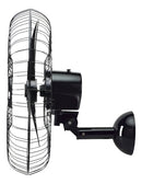 Ventilador de parede Ventisol Comercial preto 200w com 3 pás de plástico