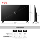 Smart TV TCL 32 Polegadas HD QLED S5K WiFi Bluetooth Google TV 2 HDMI HDR10