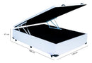 Cama Box Baú Casal + Colchão Toronto Mola Ensacada D33 32cm Cor Branco