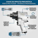 Chave de Impacto Pneumática FortG Pro com Torque de 800 Nm e 7.500 RPM
