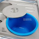 Cuba Pia Cozinha Gourmet Dupla Com Lixeira Inox 304 Tubrax Cor Cinza