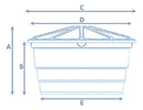 Caixa d água Fortlev 2000L Vertical Polietileno Azul 1.89m