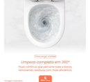 Vaso Sanitário Monobloco Caixa Acoplada Privada Paris Branco