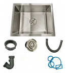 Cuba Inox Escovado Quadrada 50x40 Gourmet Com Acessórios