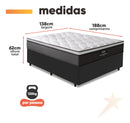 Cama Box Casal Gazin Maximus Molas Ensacadas Cinza