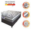 Cama box casal colchão espuma d33 fort 138x188x59cm suporta até 150kg