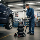 Macaco Pneumático 3t Triplo com Rodas e Alça, para Carro