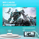 Projetor Portátil A10 Android Tv 4k Bluetooth 5.0 Wifi 6.0
