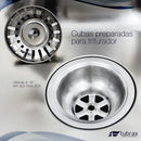 Cuba Pia Cozinha Gourmet Dupla Com Lixeira Inox 304 Tubrax Cor Cinza