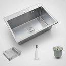Cuba Pia Cozinha Gourmet Quadrada 60x45 Aço Inox 304 Premium Escovada