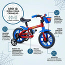 Bicicleta Infantil 2–5 Anos Nathor Homem-Aranha Aro 12 azul/vermelho com rodinhas