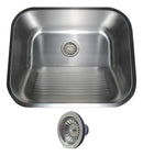 Tanque Lavanderia 55x45 Com Acessórios Aço Inox Escovado