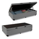 Cama Box Baú Solteiro Sintético Sereneprime Cinza 88x188x44
