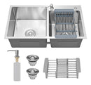 Cuba Cozinha Gourmet Pia Dupla Aço Inox 304 Quadrada Cor Prateado