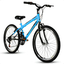Bicicleta Infanto Juvenil Aro 24 Maculina 18v Volt Menino Azul Husky